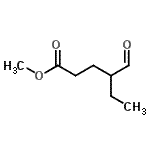 结构式 CAS# 66757-48-0, 甲基4-甲酰基己酸酯