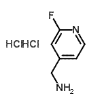 structure of CAS# 667906-60-7, 1-(2-Fluoro-4-pyridinyl)methanamine dihydrochloride;(2-Fluoro<wbr>pyridin-4<wbr>-yl)methy<wbr>lamine di<wbr>hydrochlo<wbr>ride, 2-F<wbr>luoroison<wbr>icotinyla<wbr>mine dihy<wbr>drochlori<wbr>de;4-(Aminomethyl)-2-fluoropyridine dihydrochloride;MFCD11100726