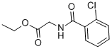 structure of CAS# 66824-94-0, Ethyl 2-[(2-Chlorobenzoyl)Amino]Acetate;2-[[(2-Chlorophenyl)-Oxomethyl]Amino]Acetic Acid Ethyl Ester;2-[(2-Chlorobenzoyl)Amino]Acetic Acid Ethyl Ester;Ethyl 2-[(2-Chlorophenyl)Carbonylamino]Ethanoate