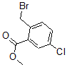 structure of CAS# 668262-52-0, Methyl 2-(Bromomethyl)-5-Chlorobenzoate;Benzoic Acid, 2-(Bromomethyl)-5-Chloro-, Methyl Ester;2-Carboxy-4-Chloro-Bromomethylbenzene Methyl Ester;2-BROMOMETHYL-5-CHLORO-BENZOIC ACID METHYL ESTER