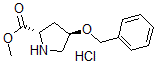 structure of CAS# 66831-17-2, (4R)-4-(Phenylmethoxy)-L-Proline Methyl Ester Hydrochloride (1:1);(2S,4R)-4-Benzyloxy-Pyrrolidine-2-Carboxylic Acid Methyl Ester Hydrochloride;O-BENZYL-L-4-TRANS-HYDROXYPROLINE METHYL ESTER HYDROCHLORIDE;O-Benzoyl-L-Hydroxyproline  Methyl  Ester  Hydrochloride