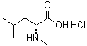 structure of CAS# 66866-69-1, N-Methyl-D-leucine hydrochloride (1:1);(2R)-4-methyl-2-(methylamino)pentanoic acid hydrochloride;D-Leucine, N-methyl-, hydrochloride (1:1);H-D-LEU-OMEHCL