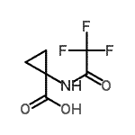 结构式 CAS# 669066-98-2, 1-[(2,2,2-三氟乙酰基)氨基]环丙烷-1-羧酸