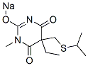CAS 登录号：66968-65-8， 5-乙基-5-(异丙基硫代甲基)-1-甲基-2-钠氧基-4,6(1H,5H)-嘧啶二酮
