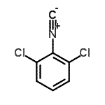 structure of CAS# 6697-95-6, 1,3-Dichloro-2-Isocyanobenzene;1,3-Dichloro-2-isocyano-benzene;2,6-Dichlorophenylisocyanide;2,6-Dichlorphenylisocyanide