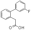 structure of CAS# 669713-85-3, (3'-Fluoro-2-biphenylyl)acetic acid;(3'-Fluoro-biphenyl-2-yl)-acetic acid;2-Biphenyl-3'-fluoro-acetic acid;2-BIPHENYL-3-FLUORO-ACETICACID