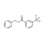 structure of CAS# 67082-01-3, 3-Phenyl-1-[3-(trifluoromethyl)phenyl]-1-propanone;3-phenyl-3'-trifluoromethylpropiophenone
