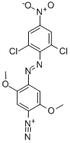 structure of CAS# 6709-58-6, 4-[2-(2,6-Dichloro-4-nitrophenyl)diazenyl]-2,5-dimethoxy-Benzenediazonium;4-(2,6-Dichloro-4-Nitro-Phenyl)Azo-2,5-Dimethoxy-Benzenediazonium;4-(2,6-Dichloro-4-Nitrophenyl)Azo-2,5-Dimethoxybenzenediazonium;4-(2,6-Dichloro-4-Nitro-Phenyl)Diazenyl-2,5-Dimethoxy-Benzenediazonium