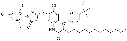 CAS#: 67178-60-3， N-[4-Chloro-3-[[4,5-Dihydro-5-Oxo-1-(2,4,6-Trichlorophenyl)-1H-Pyrazol-3-Yl]Amino]Phenyl]-2-(4-Tert-Pentylphenoxy)Myristamide