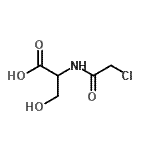 结构式 CAS# 67206-28-4, N-(氯乙酰基)丝氨酸