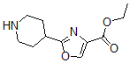 structure of CAS# 672310-05-3, 2-(4-Piperidinyl)-4-Oxazolecarboxylic Acid Ethyl Ester;4-Oxazolecarboxylic Acid, 2-(4-Piperidinyl)-, Ethyl Ester;2-PIPERIDIN-4-YL-OXAZOLE-4-CARBOXYLIC ACID ETHYL ESTER;ETHYL 2-(4'-PIPERIDINO)-1,3-OXAZOLE-4-CARBOXYLATE