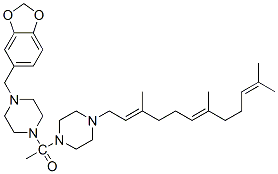 CAS#: 67361-22-2， 1-[4-(3,4-Methylenedioxybenzyl)-1-Piperazinylacetyl]-4-(3,7,11-Trimethyl-2,6,10-Dodecatrienyl)Piperazine