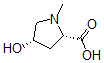 结构式 CAS# 67463-44-9, (4S)-4-羟基-1-甲基-L-脯氨酸