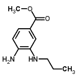 结构式 CAS# 675138-83-7, 甲基4-氨基-3-(丙基氨基)苯甲酸酯