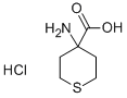 结构式 CAS# 67639-41-2, 4-氨基-4-羧基四氢硫代吡喃盐酸盐