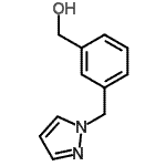 structure of CAS# 677749-94-9, [3-(1H-Pyrazol-1-ylmethyl)phenyl]methanol;[3-(pyrazolylmethyl)phenyl]methan-1-ol;MFCD08572163