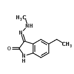 CAS 登录号：677755-25-8， (3E)-5-乙基-3-(甲基亚肼基)-1,3-二氢-2H-吲哚-2-酮