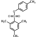 structure of CAS# 67811-06-7, 4-Methylphenyl 2,4,6-trimethylbenzenesulfonate;2,4,6-Trimethyl-benzenesulfonic acid p-tolyl ester;4-Tolylmesityleensulfonaat;4-Tolylmesitylensulfonat