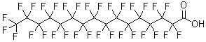 structure of CAS# 67905-19-5, 2,2,3,3,4,4,5,5,6,6,7,7,8,8,9,9,10,10,11,11,12,12,13,13,14,14,15,15,16,16,16-Hentriacontafluoro-Hexadecanoic Acid;2,2,3,3,4,4,5,5,6,6,7,7,8,8,9,9,10,10,11,11,12,12,13,13,14,14,15,15,16,16,16-Hentriacontafluoropalmitic Acid;Perfluoropalmitic Acid