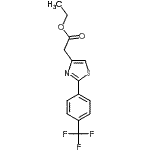 结构式 CAS# 680215-92-3, 乙基{2-[4-(三氟甲基)苯基]-1,3-噻唑-4-基}乙酸酯