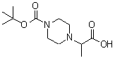 structure of CAS# 680579-19-5, 4-[(1,1-Dimethylethoxy)Carbonyl]-alpha-Methyl-1-PiperazineAcetic Acid;RAC 2-(1-BOC-PIPERAZIN-4-YL)-PROPIONIC ACID, RAC 2-(1-TERT-BUTOXYCARBONYL-PIPERAZIN-4-YL)-PROPIONIC ACID >97%;RAC 2-(1-TERT-BUTOXYCARBONYL-PIPERAZIN-4-YL)-PROPIONIC ACID;Rac 2-[4-(Tert-Butoxycarbonyl)Piperazin-1-Yl]Propanoic Acid