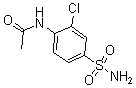 structure of CAS# 68252-72-2, N-(4-(Aminosulfonyl)-2-Chlorophenyl)-Acetamide;N-(2-Chloro-4-Sulfamoyl-Phenyl)Acetamide;N-(2-Chloro-4-Sulfamoyl-Phenyl)Ethanamide;Aw 00805
