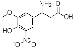 CAS 登录号：682804-45-1， 3-氨基-3-(4-羟基-3-甲氧基-5-硝基-苯基)丙酸