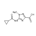 CAS#: 683782-45-8， 5-[(Cyclopropylcarbonyl)amino]-1-methyl-1H-1,2,4-triazole-3-carboxylic acid