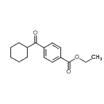 structure of CAS# 684271-09-8, Ethyl 4-(cyclohexylcarbonyl)benzoate;4-Carboethoxyphenyl cyclohexyl ketone
