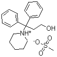 structure of CAS# 6856-31-1, 1-(3-Hydroxy-1,1-diphenylpropyl)piperidinium methanesulphonate;1,1-Diphenyl-3-(1-Piperidyl)Propan-1-Ol;Methanesulfonic Acid;1,1-Diphenyl-3-Piperidino-Propan-1-Ol;Methanesulfonic Acid;1,1-Diphenyl-3-Piperidin-1-Yl-Propan-1-Ol;Methanesulfonic Acid