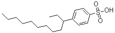 structure of CAS# 68584-22-5, (C10-C16)Alkyl Benzene Sulfonic Acid;4-(1-Ethyldecyl)Benzenesulfonic Acid;Benzenesulfonic Acid, Dodecyl-;Benzenesulfonic Acid, 4-(1-Ethyldecyl)-