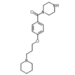 structure of CAS# 685871-07-2, 1-Piperazinyl{4-[3-(1-piperidinyl)propoxy]phenyl}methanone;PIPERAZIN<wbr>E, 1-[4-[<wbr>3-(1-PIPE<wbr>RIDINYL)P<wbr>ROPOXY]BE<wbr>NZOYL]-, <wbr>DIHYDROCH<wbr>LORIDE