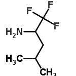 structure of CAS# 686-91-9, 1,1,1-Trifluoro-4-Methyl-2-Pentanamine;1,1,1-Trifluoro-4-methyl-2-pentylamine;1,1,1-trifluoro-4-methylpentan-2-amine;MFCD16817680