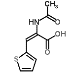 结构式 CAS# 68762-59-4, (2E)-2-乙酰氨基-3-(2-噻吩基)丙烯酸