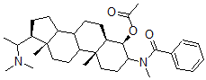 CAS#: 6879-28-3， N-[(20S)-4beta-Acetoxy-20-(Dimethylamino)-5alpha-Pregnan-3alpha-Yl]-N-Methylbenzamide