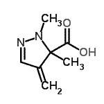 CAS#: 68809-69-8， 1,5-Dimethyl-4-methylene-4,5-dihydro-1H-pyrazole-5-carboxylic acid