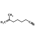 结构式 CAS# 6887-97-4, 6-甲基-6-庚烯腈