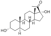 CAS#: 6890-65-9， 5-alpha-Pregnan-3-alpha, 17-Diol-20-One