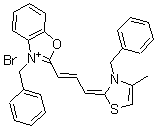 CAS 登录号：68921-79-9， 2-[3-[4-甲基-3-(苯基甲基)-2(3H)-噻唑基亚基]-1-丙烯-1-基]-3-(苯基甲基)-苯并恶唑鎓溴化物(1:1)