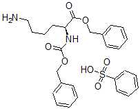 结构式 CAS# 68973-36-4, N-苄氧羰基赖氨酸苄酯苯磺酸盐