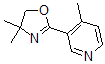 结构式 CAS# 68981-84-0, 3-(4,5-二氢-4,4-二甲基-2-恶唑基)-4-甲基-吡啶