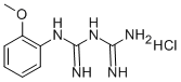 structure of CAS# 69025-51-0, N-(2-Methoxyphenyl)Imidodicarbonimidic Diamide Hydrochloride;1-(Diaminomethylene)-2-(2-Methoxyphenyl)Guanidine;Nsc125207;St5106260