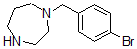 structure of CAS# 690632-73-6, 1-[(4-Bromophenyl)Methyl]Hexahydro-1H-1,4-Diazepine;1-(4-Bromobenzyl)-1,4-Diazepane 97%;1-(4-Bromobenzyl)Homopiperazine 97%;1-(4-Bromobenzyl)Homopiperazine
