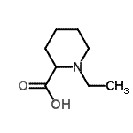 structure of CAS# 69081-83-0, 1-Ethyl-2-piperidinecarboxylic acid;1-ethylpiperidine-2-carboxylic acid;1-ethyl-piperidine-2-carboxylic acid;1-Ethylpiperidine-2-carboxylicacid
