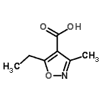 结构式 CAS# 69083-54-1, 5-乙基-3-甲基-1,2-恶唑-4-羧酸