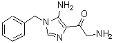 结构式 CAS# 69195-91-1, 2-氨基-1-(5-氨基-1-苄基-1H-咪唑-4-基)乙酮