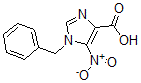结构式 CAS# 69195-96-6, 5-硝基-1-(苯基甲基)-1H-咪唑-4-羧酸