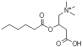 structure of CAS# 6920-35-0, 3-Carboxy-2-(Hexanoyloxy)-N,N,N-Trimethyl-1-Propanaminium;DL-hexanoyl-carnitine;DL-Hexanoylcarnitine;hexanoylcarnitine