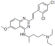 CAS#: 69258-58-8， N4-(2-(2-(2,4-Dichlorophenyl)Ethenyl)-6-Methoxy-4-Quinazolinyl)-N1,N1-Diethyl-1,4-Pentanediamine