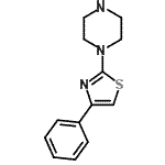 structure of CAS# 69389-14-6, 1-(4-Phenyl-1,3-thiazol-2-yl)piperazine;1-(4-phenyl-1,3-thiazol-2-yl)piperazine;4-Phenyl-2-piperazino-1,3-thiazole;4-phenyl-2-piperazinyl-1,3-thiazole